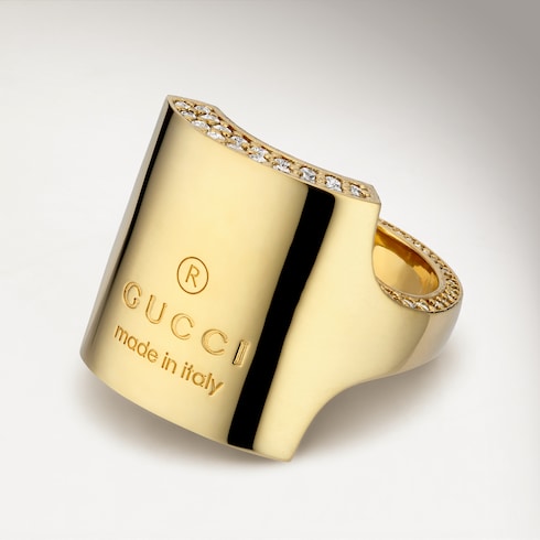 خاتم Gucci Trademark مزيّن بالكريستال