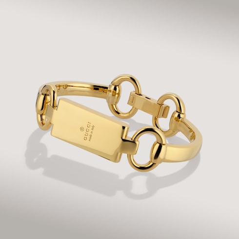 Bracelet-manchette à motif Horsebit