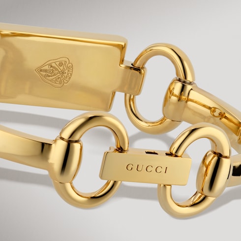 Bracelet-manchette à motif Horsebit