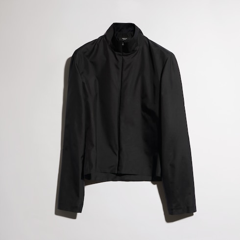 Jacke aus technischem Seidenpopeline mit Reißverschluss