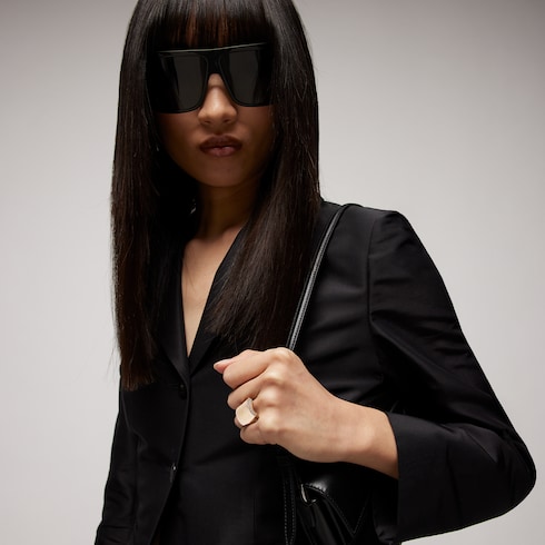 Gucci Trademark Ring mit Kristallen