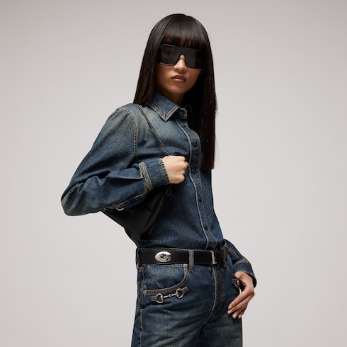 Belt with square buckle