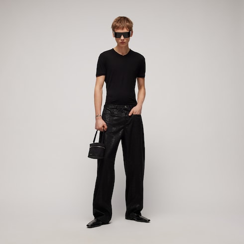 Hose aus Baumwolldenim mit Print