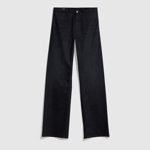 Cotton denim pants in dark blue | GUCCI® UK
