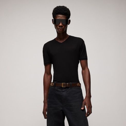 Belt with square buckle