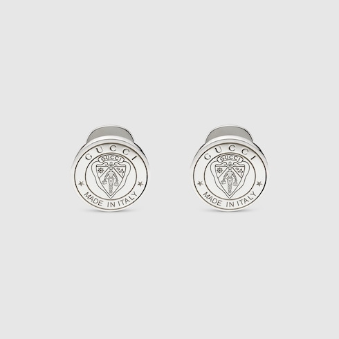 Gucci crest cufflinks in 925 sterling silver | GUCCI® ZA