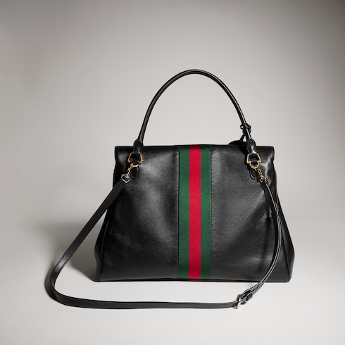 Gucci Horsebit Web大号手提包