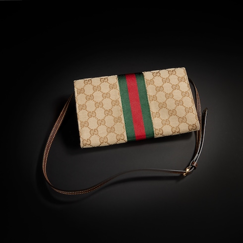 [구찌 홀스빗] 웹 스트랩 지갑