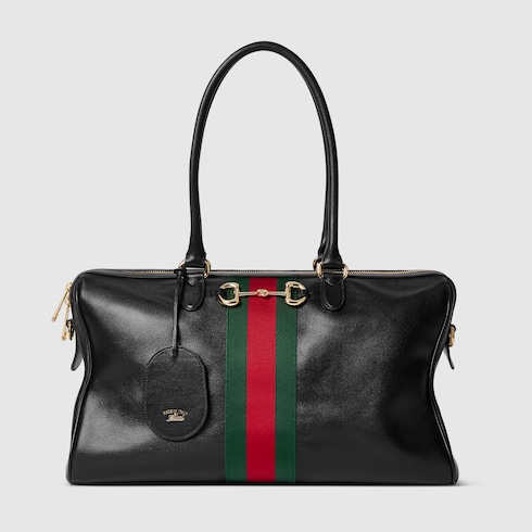 〔グッチ ボルセット〕ラージ ボストンバッグ