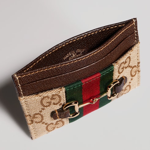 〔グッチ ホースビット〕ウェブ カードケース