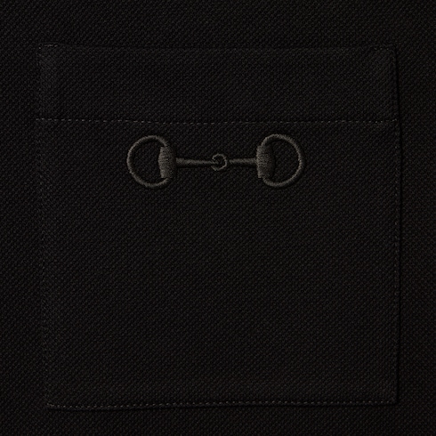 Cotton piquet T-shirt with embroidery