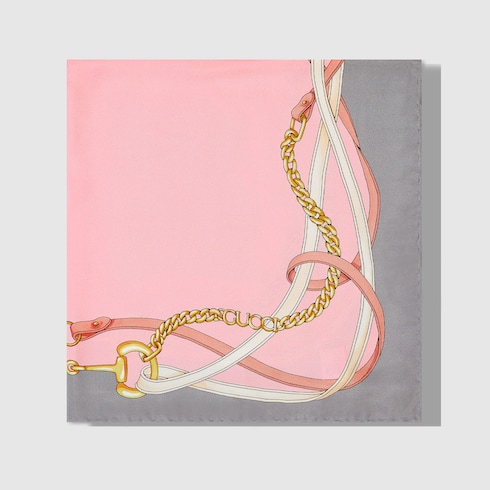 プリント シルクスカーフ