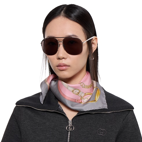 プリント シルクスカーフ