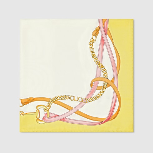 Pañuelo de seda con estampado