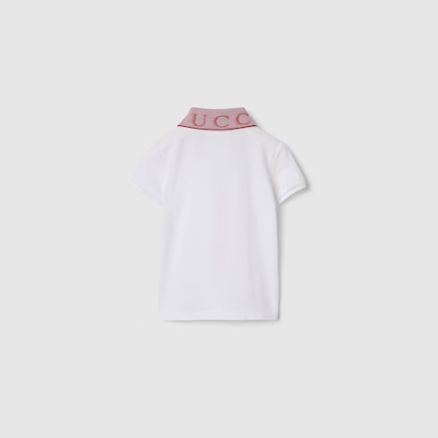 Baby cotton polo shirt with embroidery