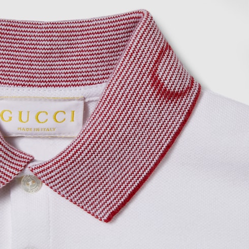 Baby cotton polo shirt with embroidery