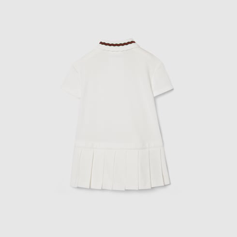 Minivestido polo con tribanda Web para bebé