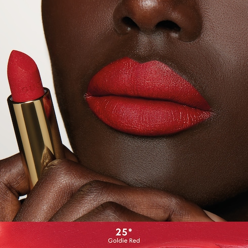 25* Goldie Red, Rouge à Lèvres Mat Lipstick