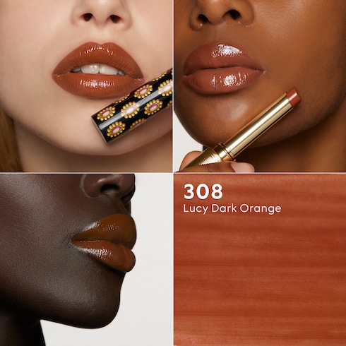 古驰倾色琉光唇膏308露西绯橘
