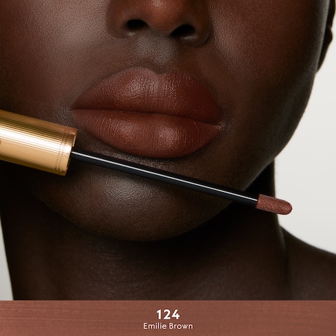 124 Emilie Brown, Rouge à Lèvres Liquide Mat
