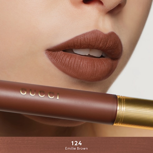 124 Emilie Brown, Rouge à Lèvres Liquide Mat Lippenstift