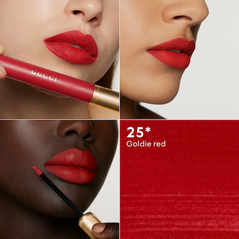25* Goldie Red, Rouge à Lèvres Liquide Mat Lipstick