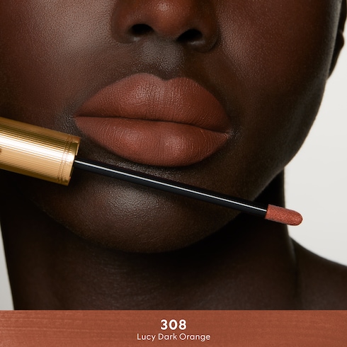308 Lucy Dark Orange, Rouge à Lèvres Liquide Mat Lipstick