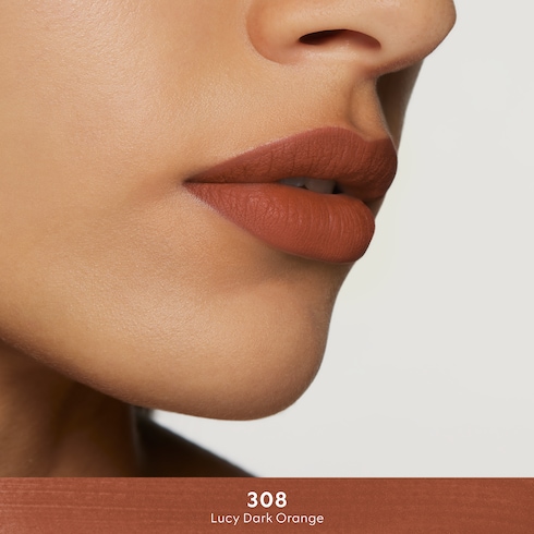 308 Lucy Dark Orange, Rouge à Lèvres Liquide Mat
