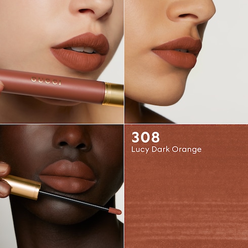 308 Lucy Dark Orange, Rouge à Lèvres Liquide Mat