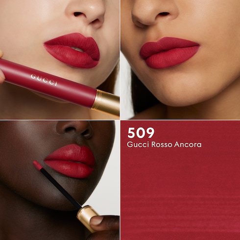 古驰倾色绒雾唇釉 509古驰安可拉红