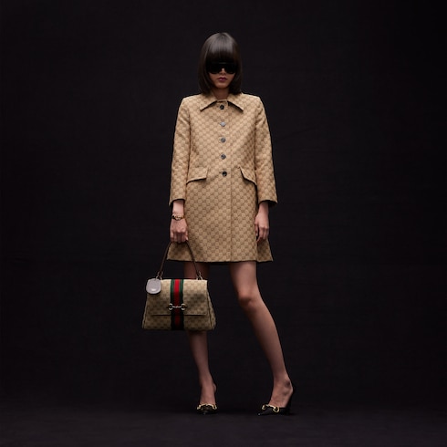 Gucci Horsebit Web中号手提包