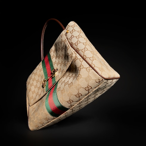 Gucci Horsebit Web中号手提包