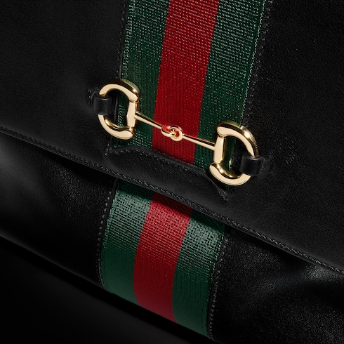 Gucci Horsebit Web大号手提包