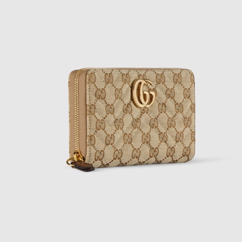 Brieftasche mit Rundumreißverschluss GG Marmont