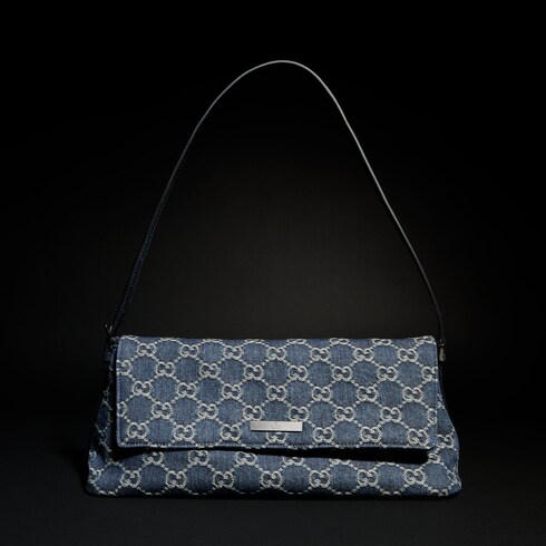 Medium shoulder bag with Gucci plaque