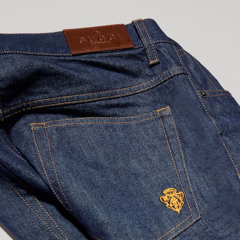 กางเกง Cotton denim pant with embroidery
