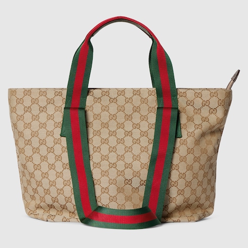 GGスモール トートバッグ ・サンド＆ブラウン GGキャンバス | GUCCI公式