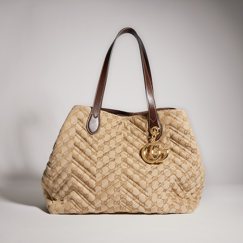 〔GGマーモント〕キルティング ラージ トートバッグ