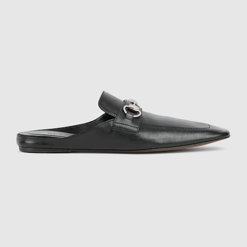 Women's Ragazzo mule in black leather | GUCCI® US