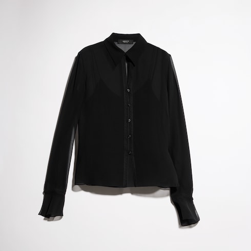 Camicia in georgette di seta leggera