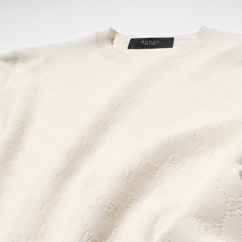 T-shirt in tessuto tecnico GG jacquard