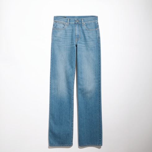 Bleached washed cotton denim pants