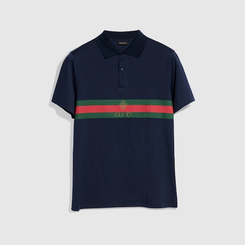GUCCI グッチ 24SS Chunky Rib Cotton Polo Shirts コットン ニット ポロシャツ ブルー 786464 XKD25 レディース WMNS) Gucci Cotton Lace Polo With Web 'Black' 792042-XKD3C-1152