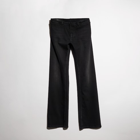 Stretch cotton denim pants