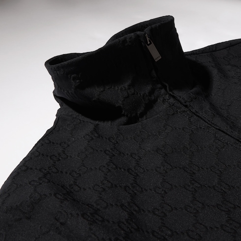 Jersey con cierre de jacquard con GG