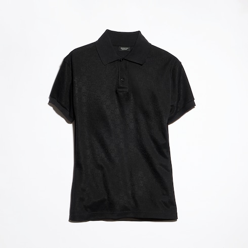 قميص بولو من جاكارد جيرسي تقني بنقش GG