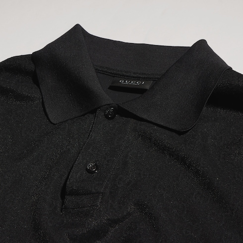قميص بولو من جاكارد جيرسي تقني بنقش GG