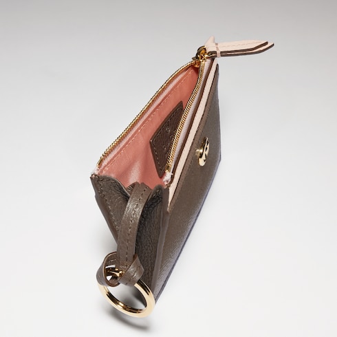 ダブルG バイカラー ジップ キーポーチ