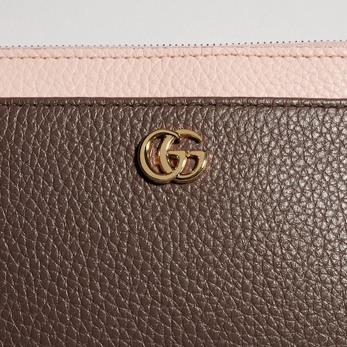 ダブルG バイカラー ジップ キーポーチ