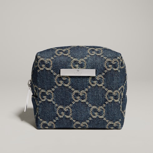 Small cosmetic case with Gucci plaque